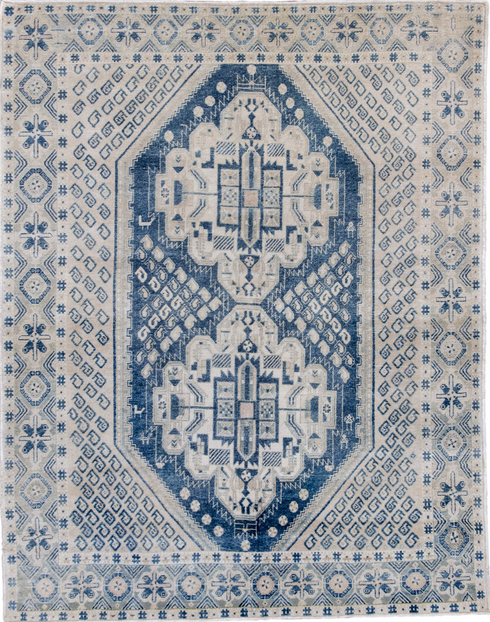 Antique Afshar Area Rug (4' x 5')